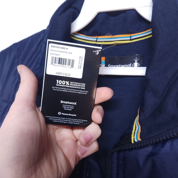 Smartwool Smartloft Vest Navy - Picture 8 of 9